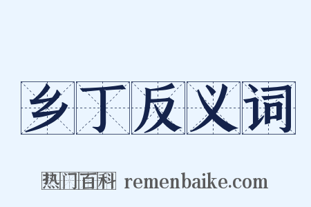 乡丁反义词是什么意思的图片